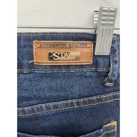Stag Women’s Jeans Blue Denim Size 5/25 Stretch Flare Leg Mid Rise - Picture 8 of 11